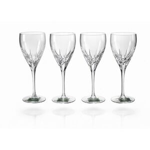 VTG Lenox Firelite Platinum Fine Crystal Wine Glasses Set of 4 USA NWT